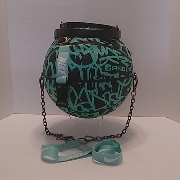 NWT HANDMADE Graffiti And1 Black&Mint Basketball Purse 🏀 - Picture 14 of 16
